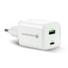 Ładowarka sieciowa everActive GaN SC-450Q z gniazdem USB oraz USB-C PD PPS QC4+ 45W