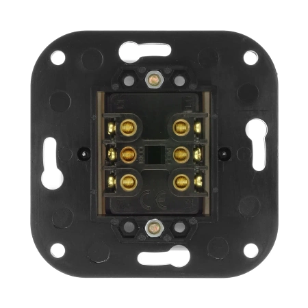 Włącznik światła schodowy podwójny ceramiczny, okrągły z ramką, podtynkowy biały Ceramic Loft