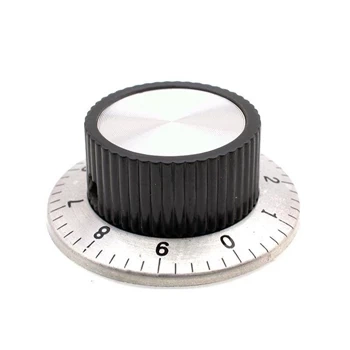 Gałka ze skalą do potencjometru na oś 6mm - 37x15mm - skala 0-9 - RN-114A