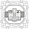 Gniazdo z bolcem uziemiającym, okrągłe, czarne, podtynkowe, moduł bez ramki, 16 A, OVAL