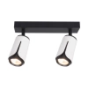 Kinkiet GU10 LED x2 biały+czarny, XUDO IK262W