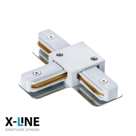 Złączka typu T do szyny, biała