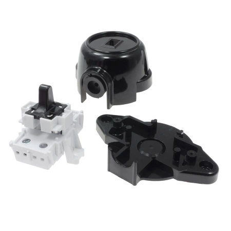 Włącznik światła schodowy, montaż natynkowy, kolor czarny, seria Retro PRL