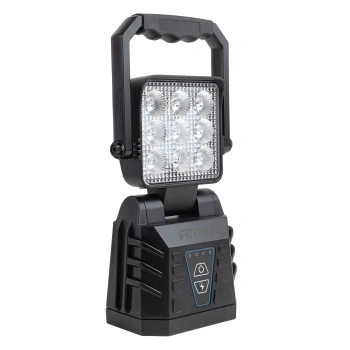Lampa robocza przenośna biała bateryjna z funkcją lampy ostrzegawczej  IP6K9K 15W AMIO 04865
