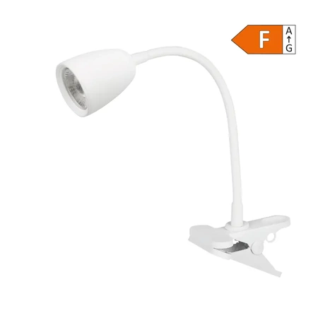 Lampka LED z klipsem biała, 4W, 420lm, zasilanie 230V