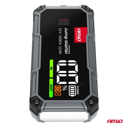 Jump Starter PRO 12V 12AH 1000A 3w1 Starter/Latarka Led/Powerbank AMIO 04676