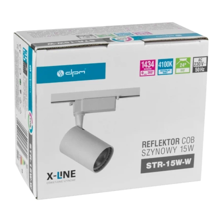 Reflektor szynowy LED 15W, 1434lm, 4100K, biały