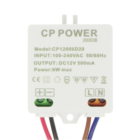 Zasilacz impulsowy 12 V DC, 0,5 A, 6 W