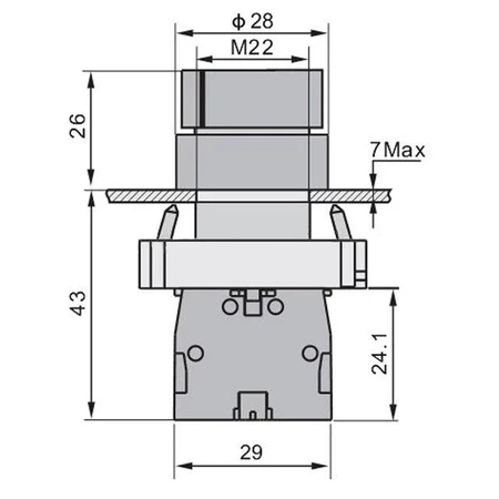 Włącznik ON-OFF obrotowy XB2-BD21 do obudowy