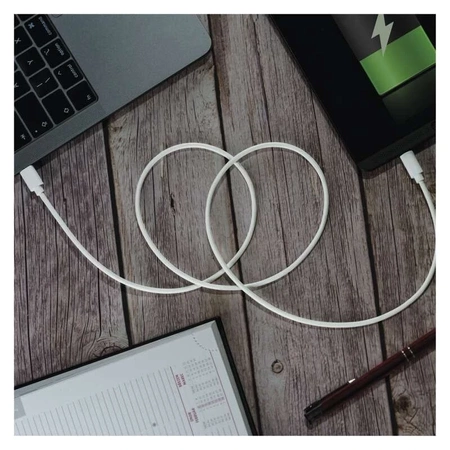 Kabel USB, Lightning - USB-C, 1 m, biały, certyfikat MFi, EMOS SM7015W