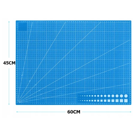 Mata modelarska do cięcia, samogojąca A2 60x45cm wielowarstwowa, niebieska