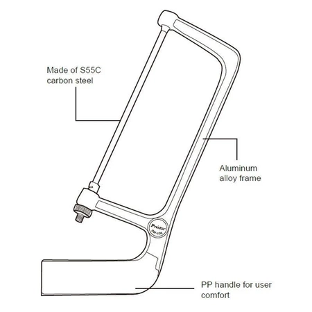 Piła ramowa ręczna 255x92x22mm SW106