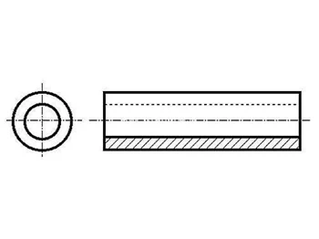 Tuleja dystansowa 8 mm bez gwintu, otwór 4,2 mm, średnica zewnętrzna 6,3 mm, poliamid PA66, UL94V-2, FIX-4-8