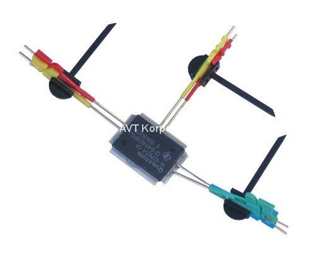 Klips mikro SMD pazurkowy, przyłącze kołkowe 0.8mm, czarny