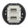 Ładowarka USB A+A 15W/35W okrągła czarna ceramiczna natynkowa - Ceramic Classic Loft