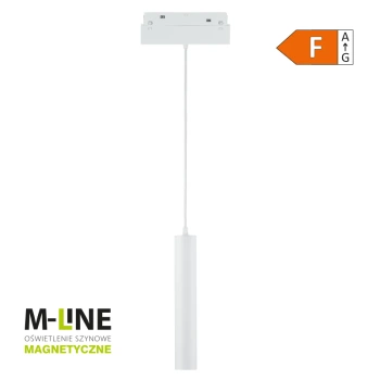 Lampa szynowa wisząca magnetyczna 10W 800lm 4000K 30cm biała M-LINE