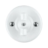 Włącznik schodowy obrotowy okrągły biały ceramiczny natynkowy - Ceramic Classic Loft