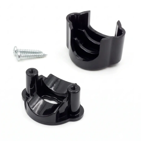 Uchwyt kabla plastikowy 42×32 mm natynkowy czarny - Retro PRL