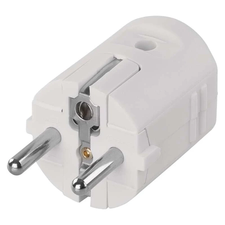Wtyczka sieciowa 230 V, prosta, z uziemieniem, 16 A, biała, EMOS P0034