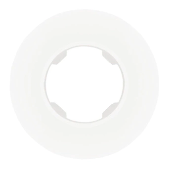 Ramka pojedyncza do gniazd i łączników, plastikowa, biała, otwór okrągły, seria Soul OVAL