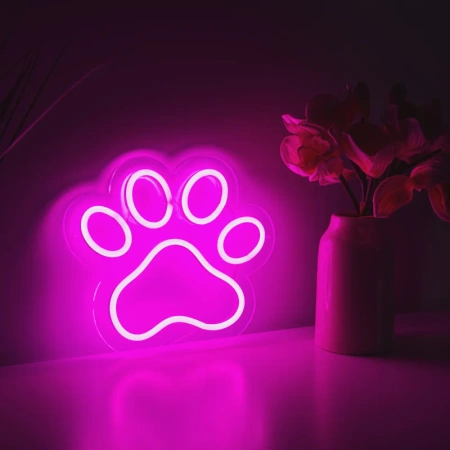 Neon LED "łapa", dekoracja LED 25x22cm zasilanie z baterii lub USB