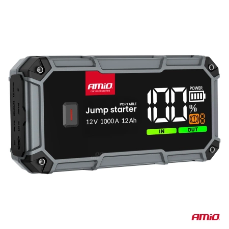 Jump Starter PRO 12V 12AH 1000A 3w1 Starter/Latarka Led/Powerbank AMIO 04676