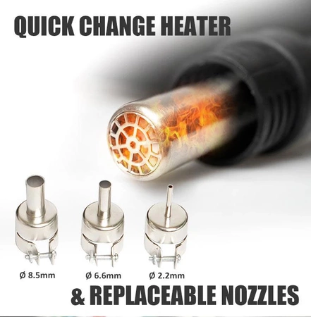 Stacja lutownicza hotair 700W 24L/min + lutownica grotowa 60W Proskit SS-989B