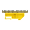 Listwa zaciskowa dla uziemienia PE, 18 przewodów, szyna DIN, żółta, ORNO 8204
