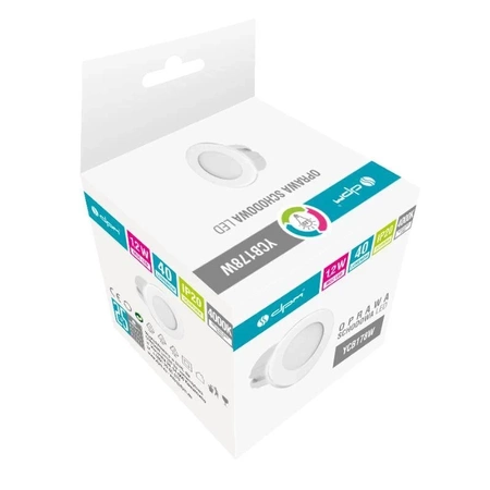 Oprawa LED schodowa, okrągła, biały mat