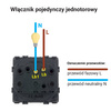 Włącznik światła + gniazdko elektryczne z ramką szklaną podwójną - czarny - Tawoia Glass
