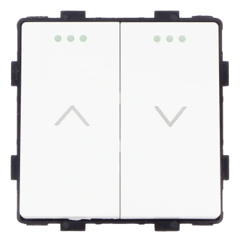 Moduł - Włącznik żaluzjowy / roletowy - biały - Tawoia Glass