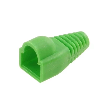 Osłona wtyku RJ45 8P8C Ethernet, zielona, do przewodu sieciowego