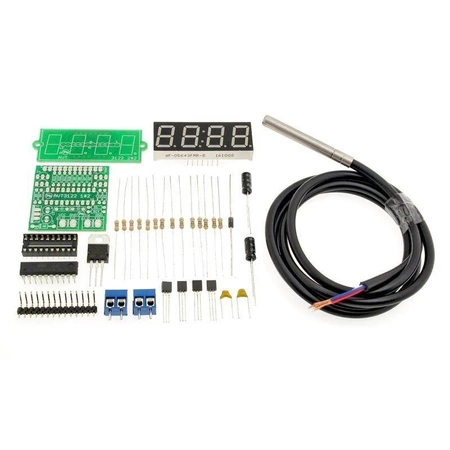 Termometr z wyświetlaczem LED, czerwony - KIT AVT 3122/R