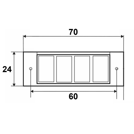 Gniazdo kolumnowe, zacisk głośnikowy 4 pin, prostokątny