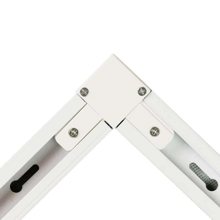 Złączka typu L do szyny, biała