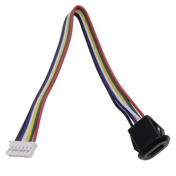 Gniazdo USB-C, 6 pin, mocowane na zatrzask