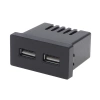 Ładowarka USB 2.4A, 2x USB czarny, moduł 1/2 do ramki Tawoia Glass
