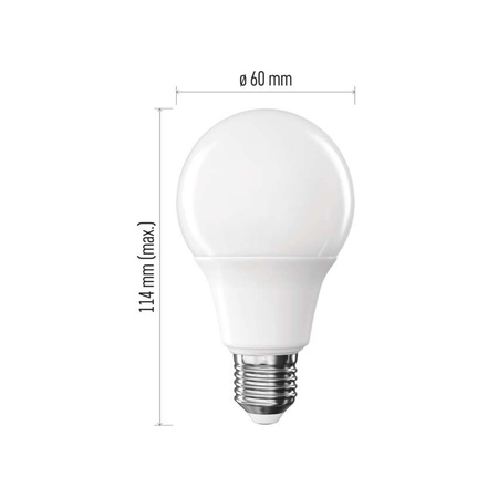 Żarówka LED E27 bańka A60, 12,4 W, odpowiednik 75 W, ciepła biel, 1055 lm, EMOS ZAR-E-ZL5F52