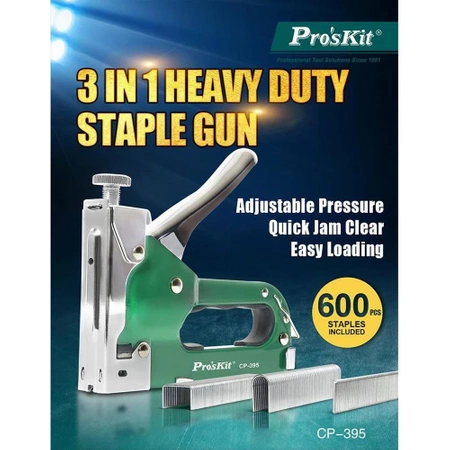 Zszywacz tapicerski ręczny 3w1 - taker - 600 zszywek - CP-395 Proskit