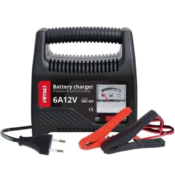 Prostownik samochodowy 6A, 12V SBC-6A, AMiO