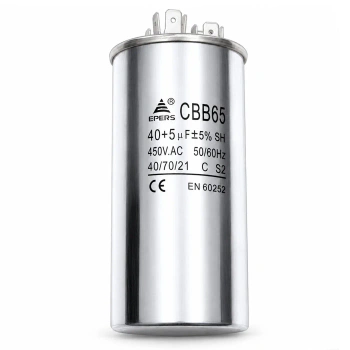 Kondensator podwójny do klimatyzacji 40+5µF 450VAC, CBB65, HERM/FAN/C, Ø50 × 110 mm, EPERS
