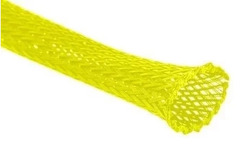 Oplot poliestrowy 4/8 mm, żółty neonowy, 1mb