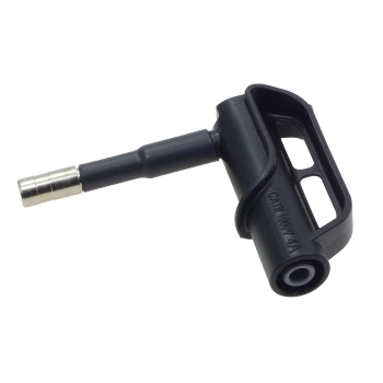 Adapter - gniazdo izolowane z tuleją 4mm / styk magnetyczny 6mm czarny