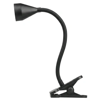 Lampka LED z klipsem i regulacją jasności, 4 W, 320 lm, 4000 K, czarna