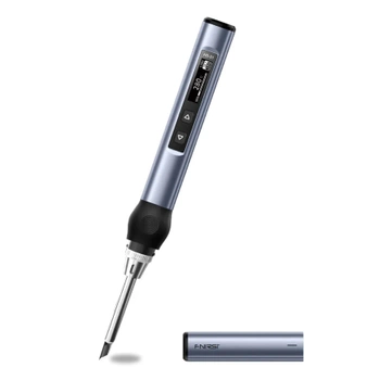 Lutownica FNIRSI HS-01 USB-C 80-420°C, zasilacz GaN 65W + 6 grotów + akcesoria
