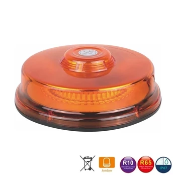 Lampa ostrzegawcza LED do pojazdu, UFO2, 22W, 48 LED, światło pomarańczowe, magnes, R65 R10, ALR0077