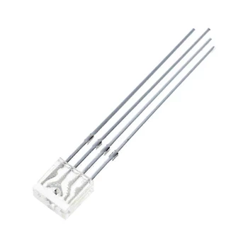 Dioda LED RGB 2 × 5 mm prostokątna, wspólna anoda, 4 wyprowadzenia