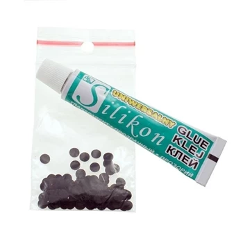 Zestaw do naprawy pilotów - gumki 100szt i klej - AGTermoPasty AGT-021