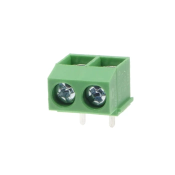 Złącze śrubowe do druku, 2 pola, raster 5mm, wysokość 10,2mm, wyprowadzenia kątowe, 300V / 10A, Degson DG126R
