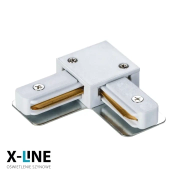 Złączka typu L do szyny, biała